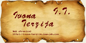 Ivona Terzija vizit kartica